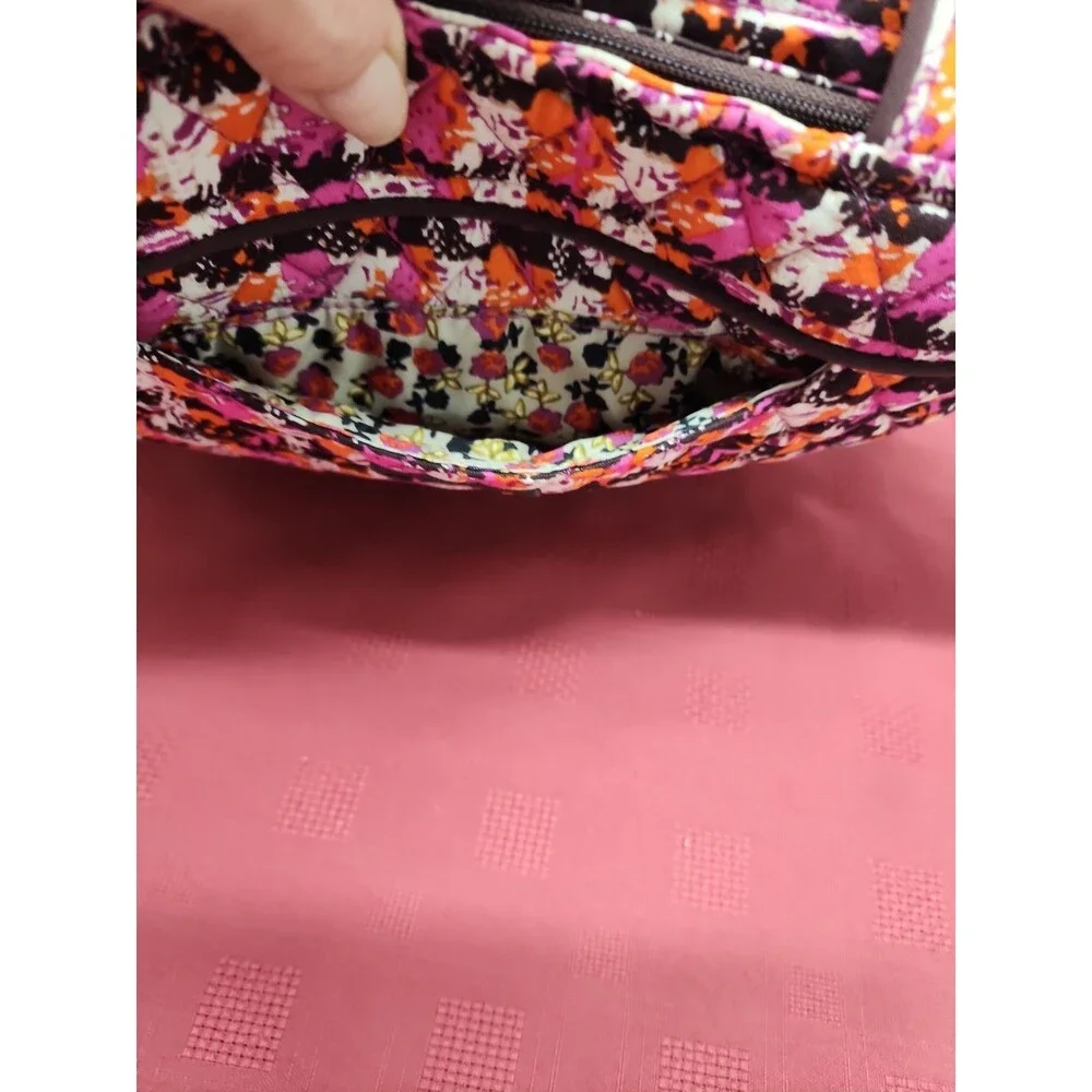 Vera Bradley Houndstooth Tweed Shoulder Tote Zip Closure Multicolor Grannycore